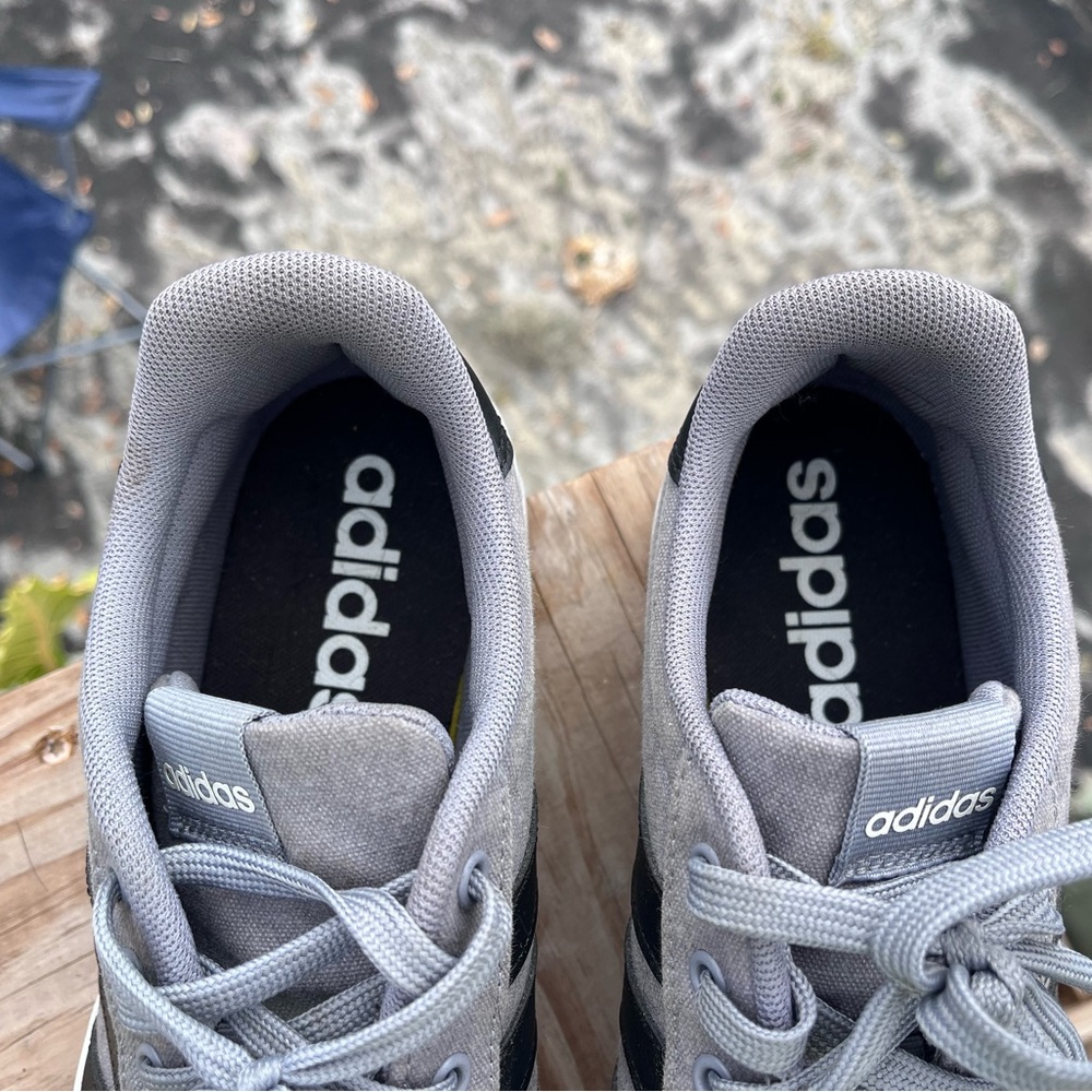 Adidas 4.0 Gray and Black Athletic Shoes - Picture 3 of 6